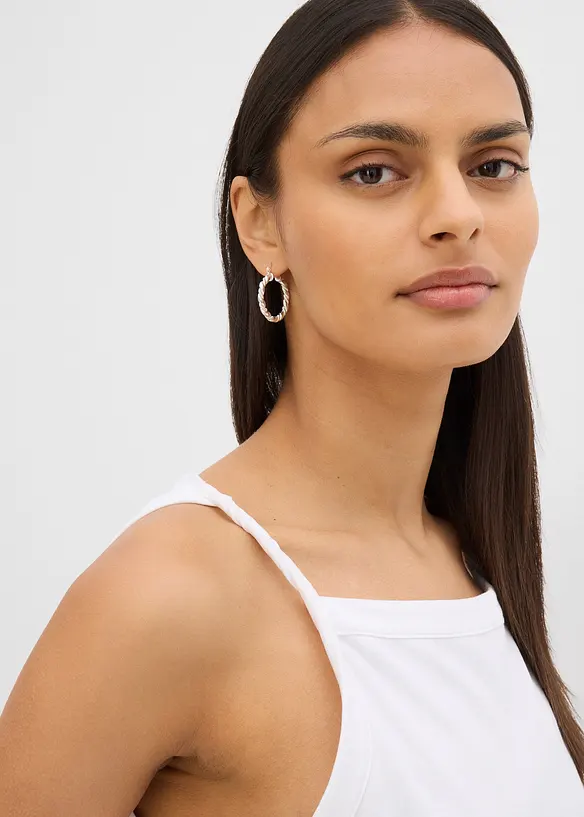 Top long en coton extensible, bonprix