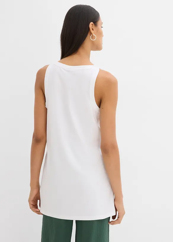 Top long en coton extensible, bonprix