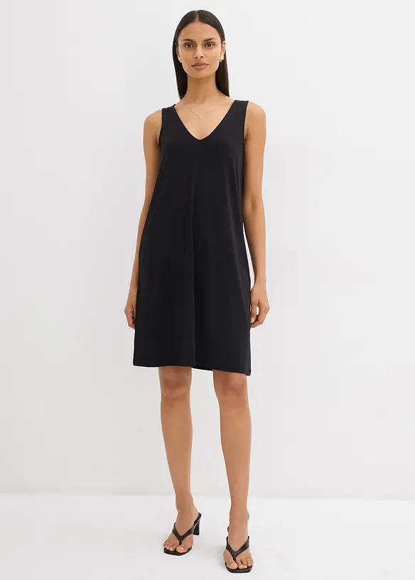 Robe débardeur fluide à col V, bonprix