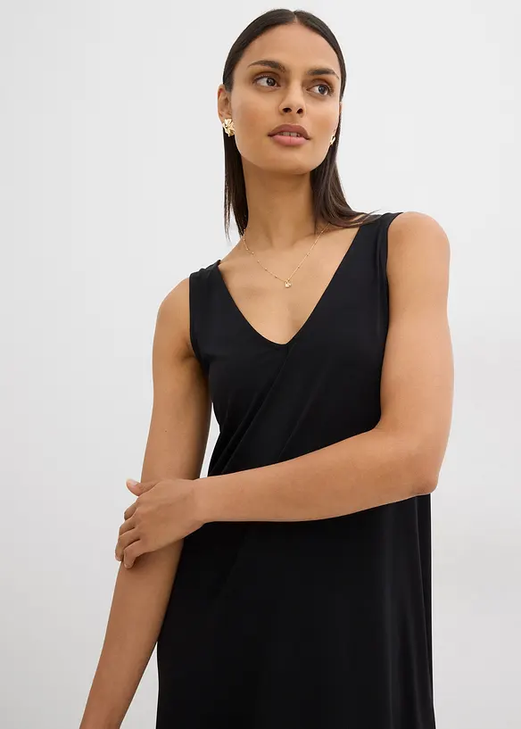 Robe débardeur fluide à col V, bonprix