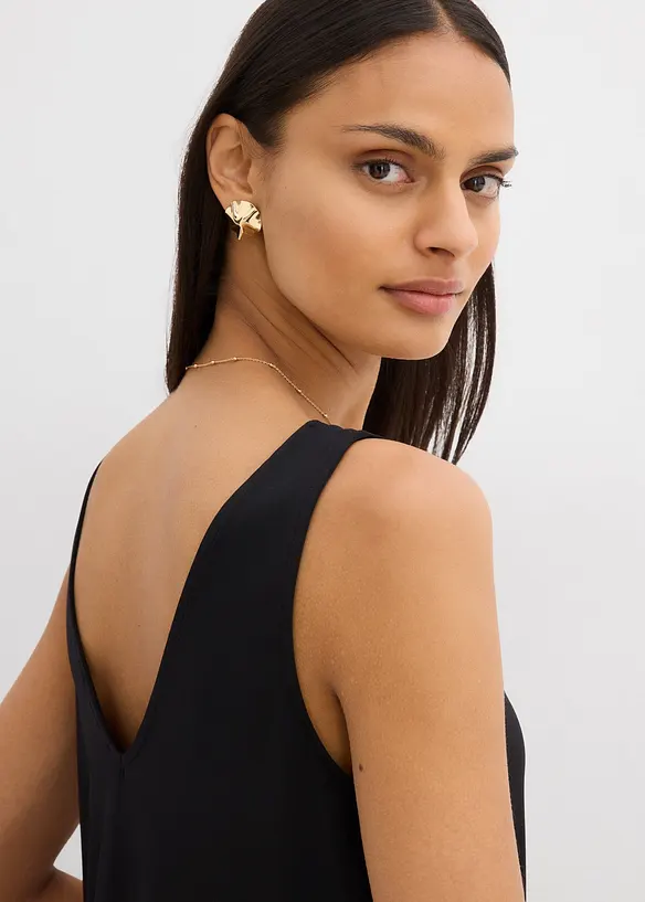 Robe débardeur fluide à col V, bonprix