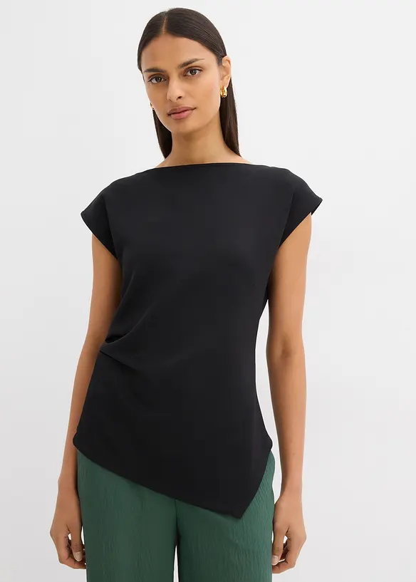 Top &agrave; base asym&eacute;trique en mati&egrave;re n&eacute;opr&egrave;ne confortable, bonprix