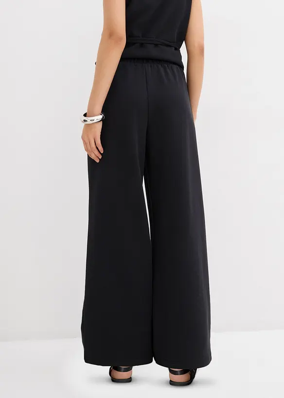 Pantalon large en maille piquée, bonprix