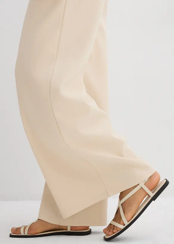 Pantalon large en maille piquée, bonprix