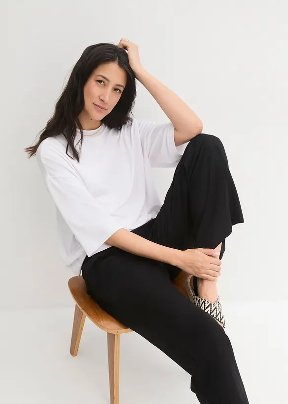 Pantalon palazzo à ceinture élastiquée, bonprix