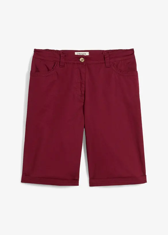 Bermuda paper touch en coton à taille confortable, bonprix