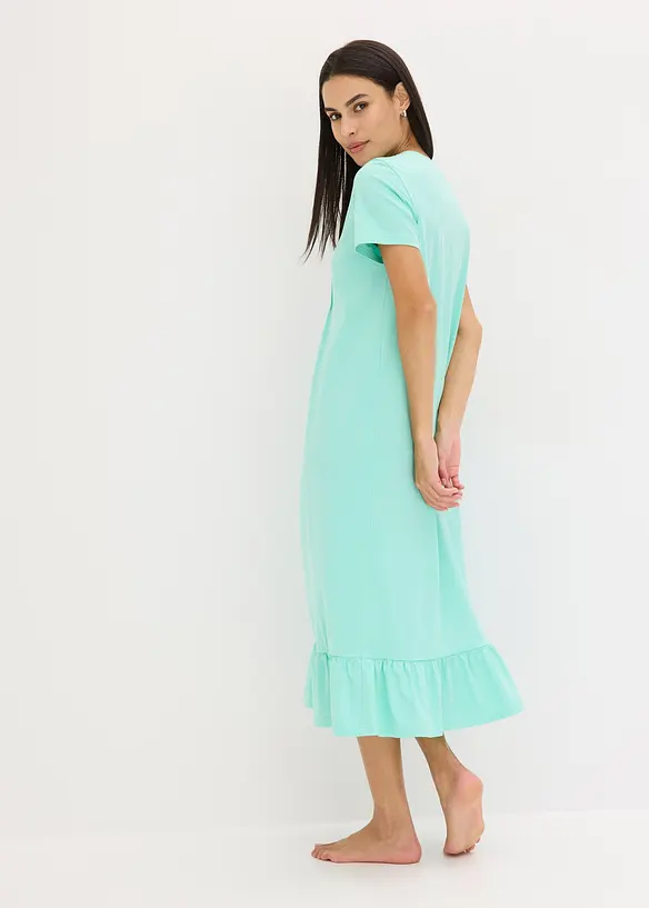 Chemise de nuit avec empiècement plissé, bonprix