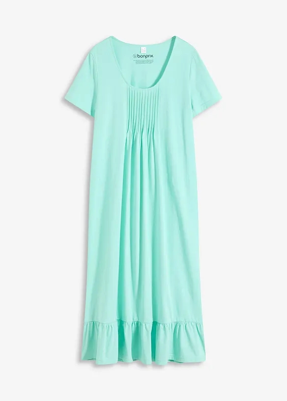 Chemise de nuit avec empiècement plissé, bonprix