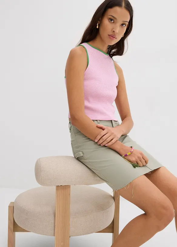 Mini-jupe en coton extensible, bonprix