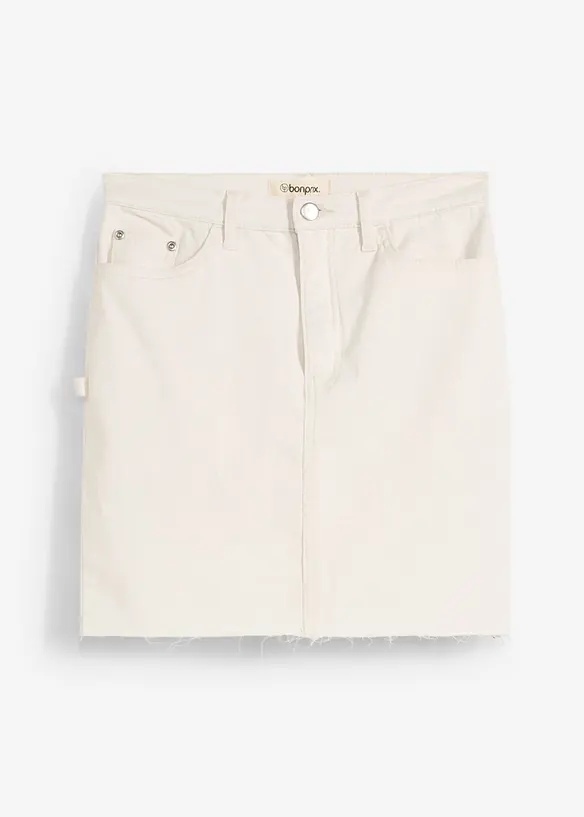 Mini-jupe en coton extensible, bonprix