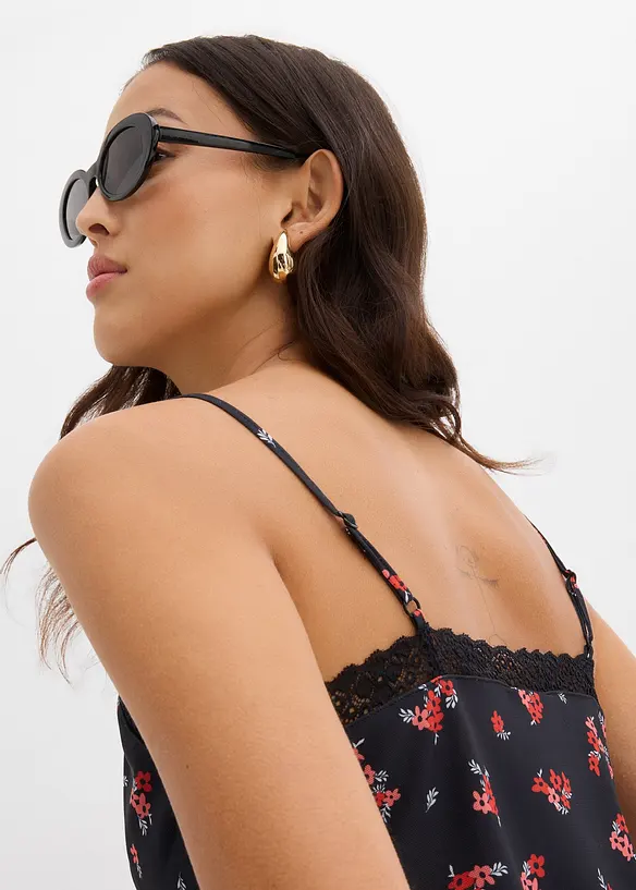 Top en mesh &agrave; fines bretelles, bonprix