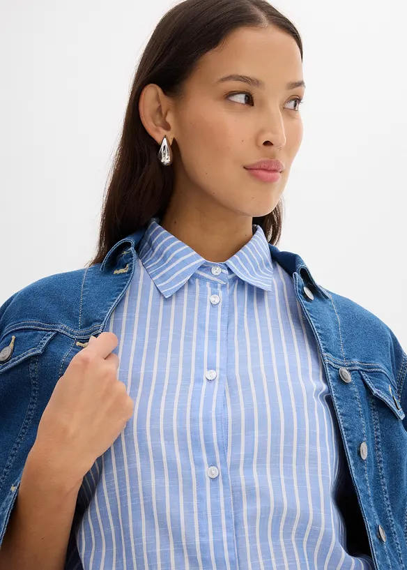 Blouse à manches courtes 100% coton, bonprix