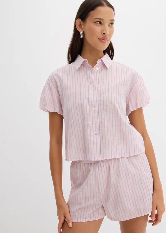 Blouse à manches courtes 100% coton, bonprix