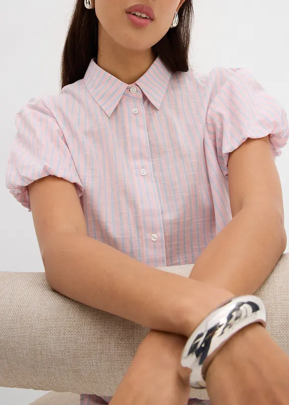 Blouse à manches courtes 100% coton, bonprix