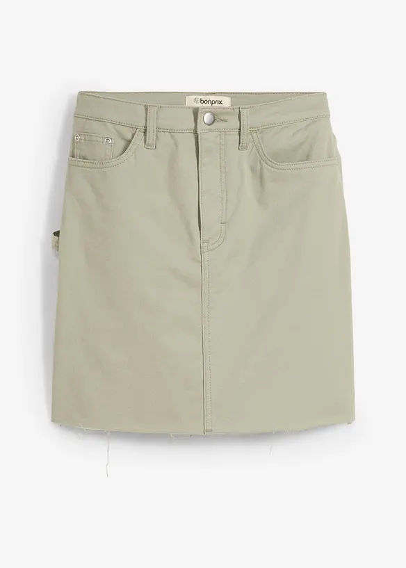 Mini-jupe en coton extensible, bonprix