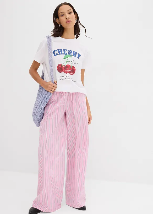 Pantalon  jogger 100% coton, bonprix