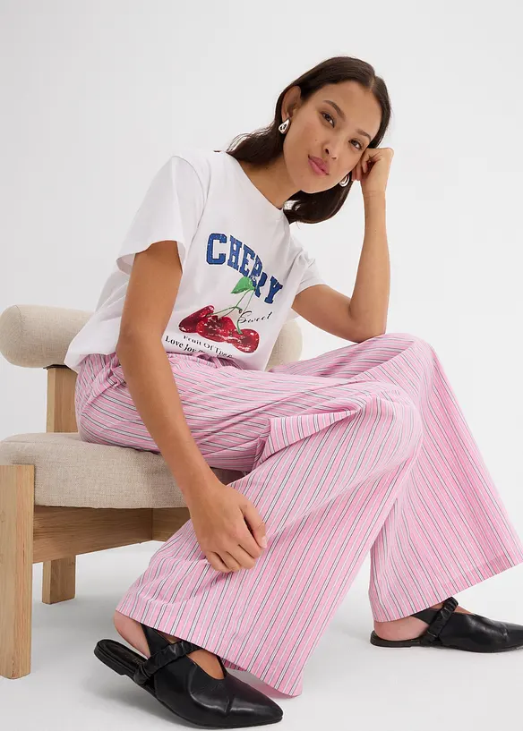 Pantalon  jogger 100% coton, bonprix