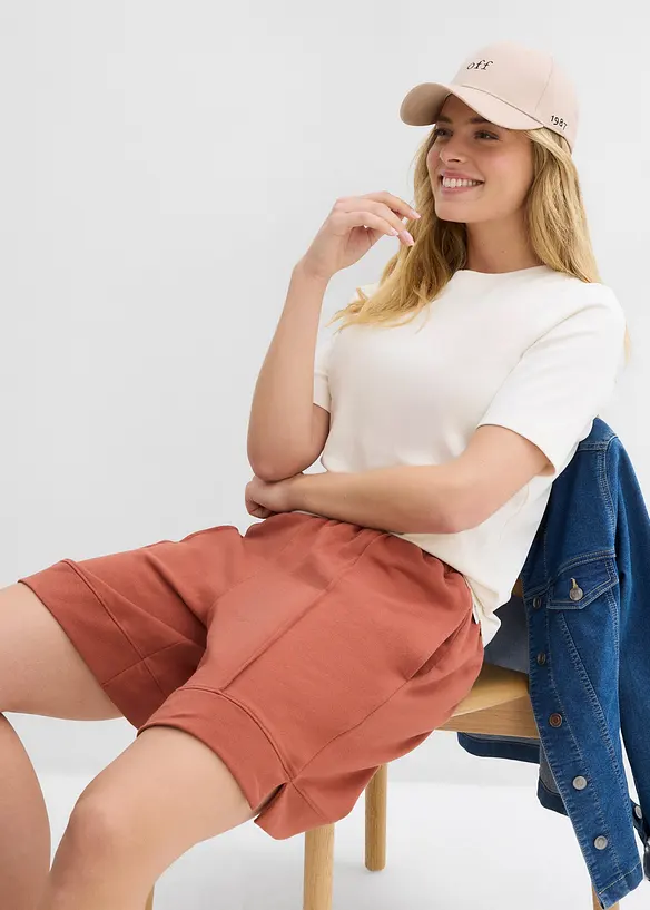 Short en molleton de coton mélangé, bonprix