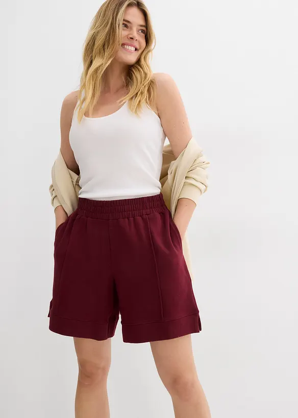 Short en molleton de coton mélangé, bonprix