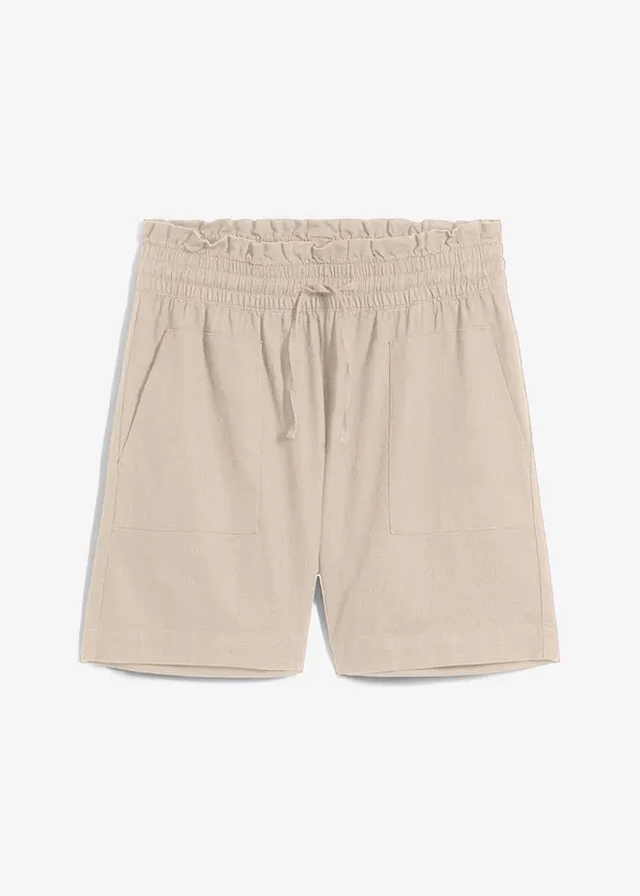 Short en lin mélangé, bonprix