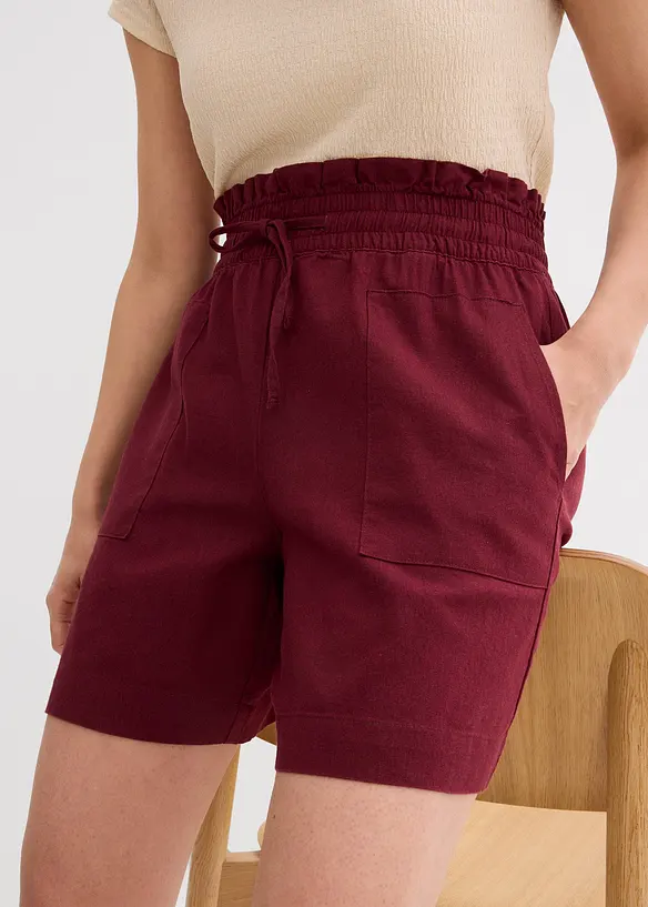 Short en lin mélangé, bonprix