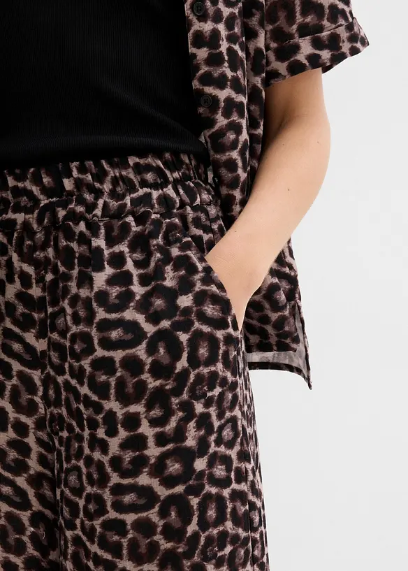 Pantalon palazzo en gaze de coton, bonprix