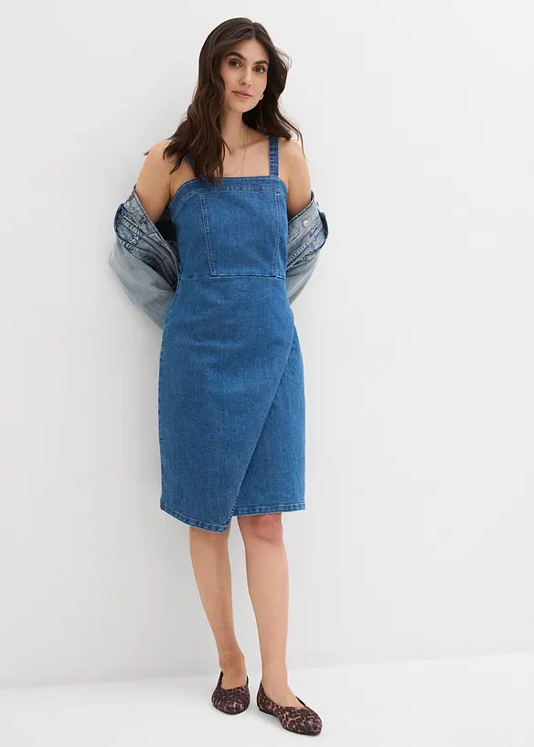 Robe en jean style portefeuille, bonprix