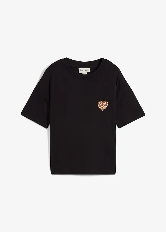 T-shirt raccourci à épaules descendues, bonprix