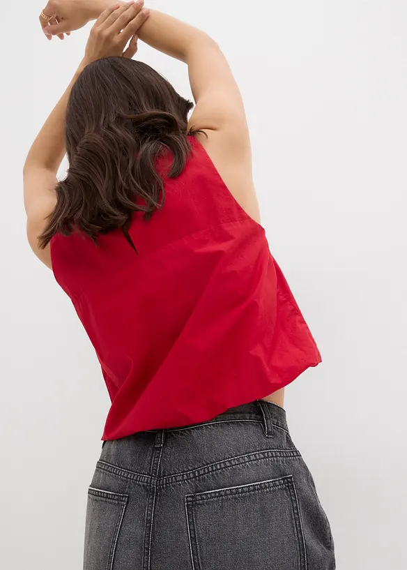 Jupe en jean à fermeture décalée asymétrique, bonprix