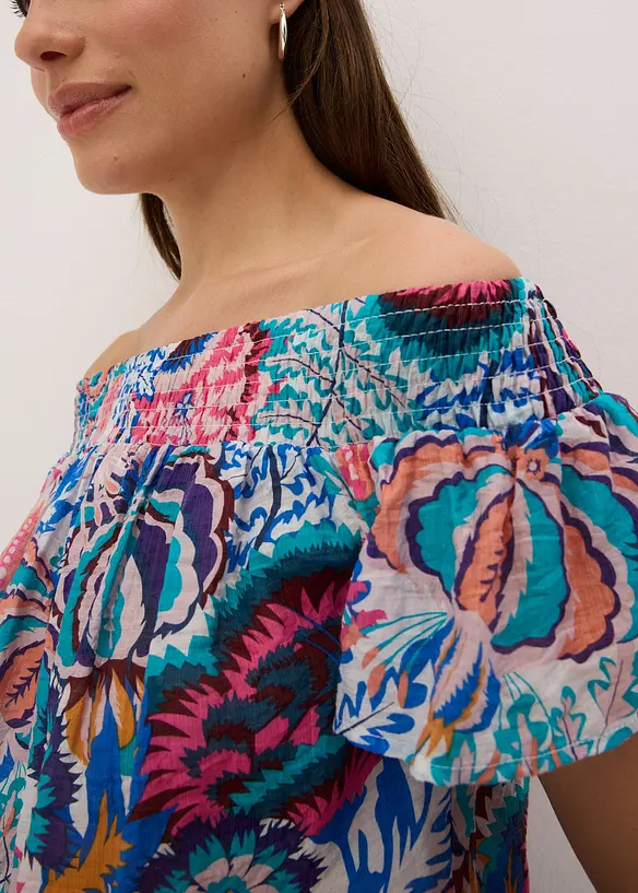 Robe Tunique Avec Imprimé Pour Femmes En Violet