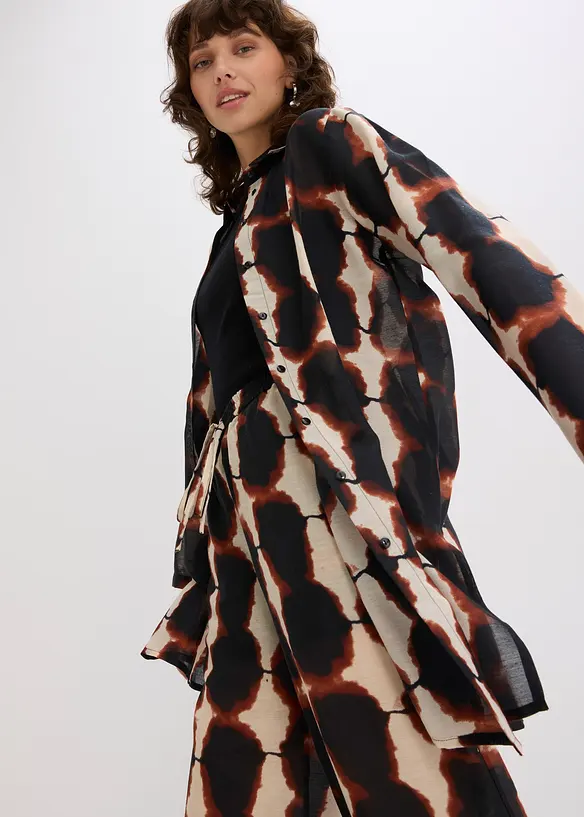 Blouse longue à imprimé batik, bonprix