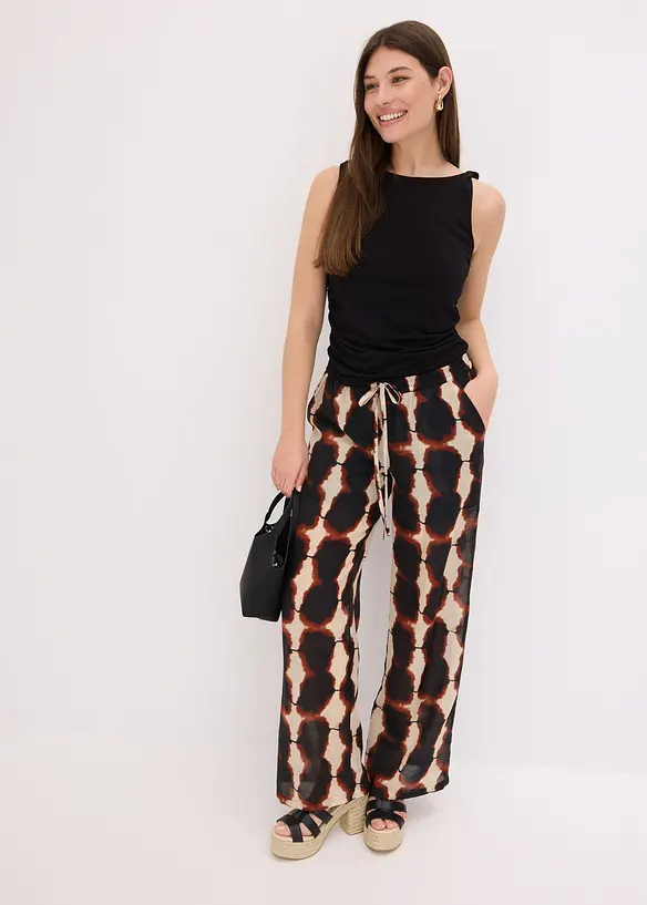 Pantalon ample à imprimé batik, bonprix