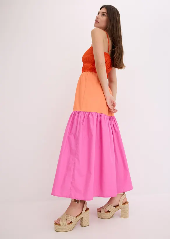 Robe à fines bretelles 100% coton, bonprix