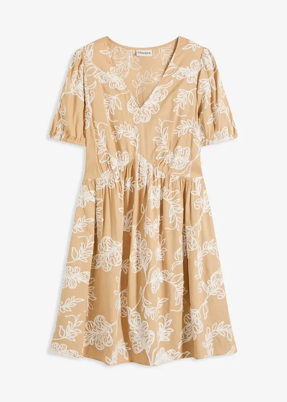 Robe-tunique brodée en viscose fluide, bonprix