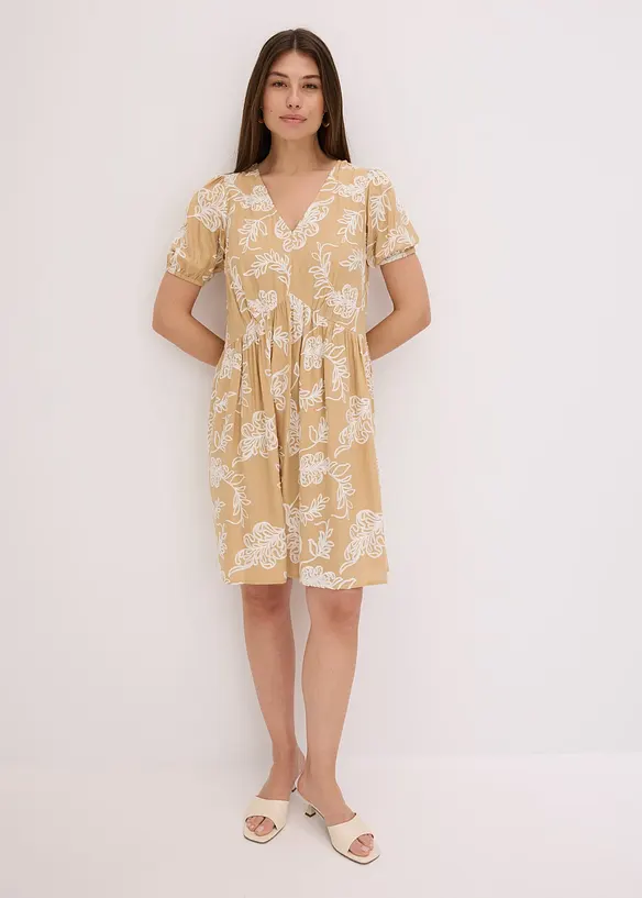 Robe-tunique brodée en viscose fluide, bonprix