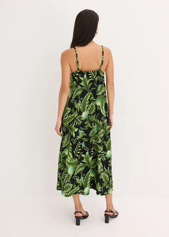 Robe imprim&eacute;e &agrave; fines bretelles, bonprix