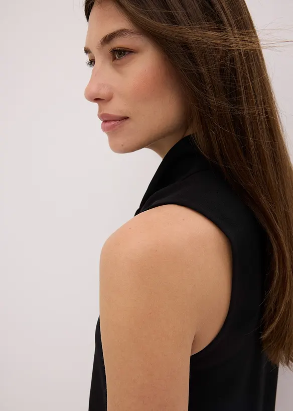 Top avec col à lavallière, bonprix