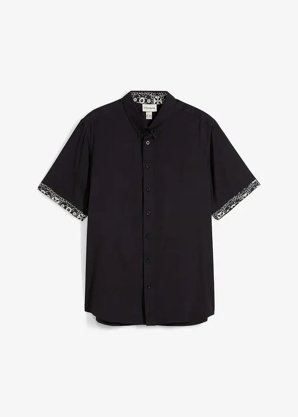 Chemise manches courtes en viscose, slim, bonprix