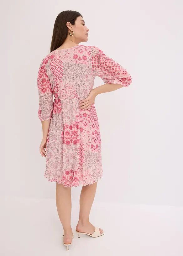 Robe-tunique en mesh imprimé, bonprix