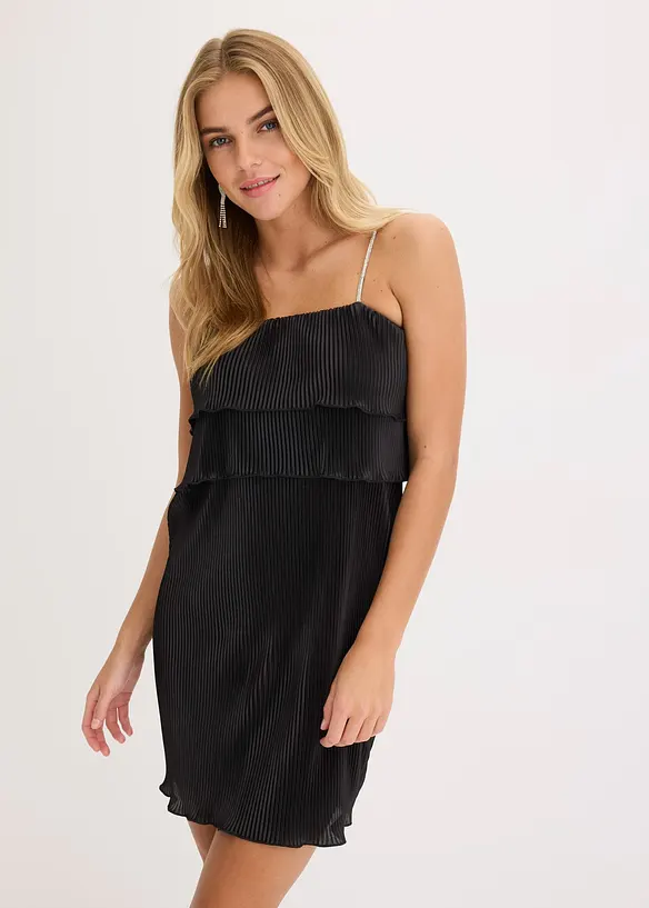Robe en jersey plissé, bonprix