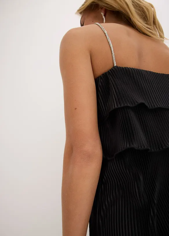 Robe en jersey plissé, bonprix