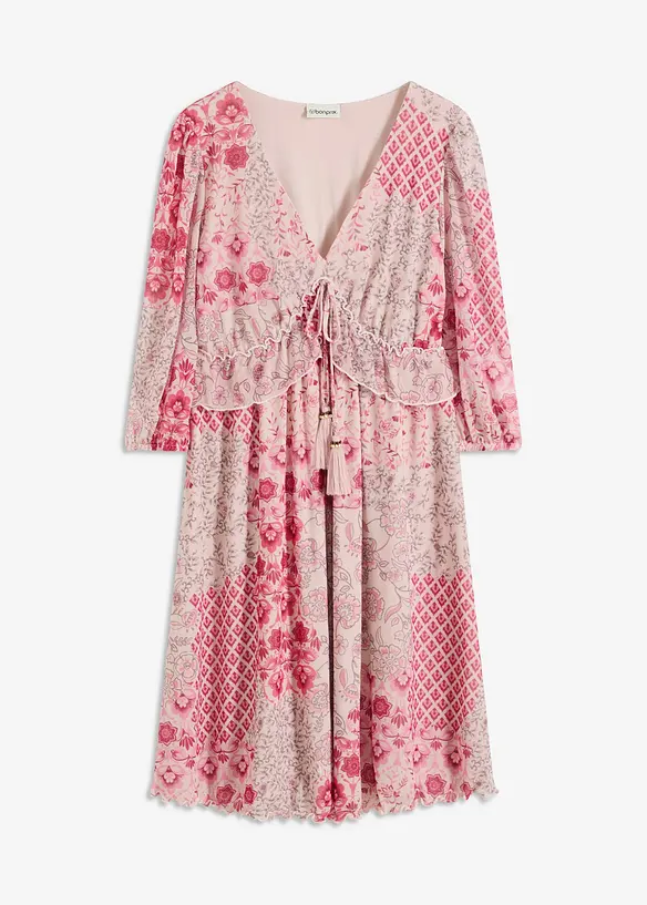 Robe-tunique en mesh imprimé, bonprix