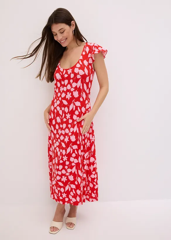 Robe imprimée en jersey viscose, bonprix