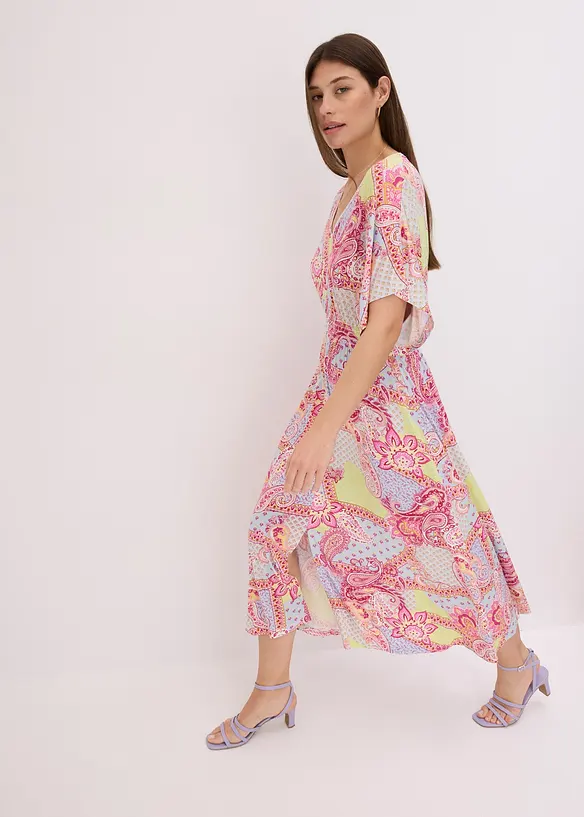 Robe à dentelle en jersey viscose extensible, bonprix