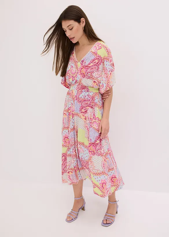 Robe à dentelle en jersey viscose extensible, bonprix