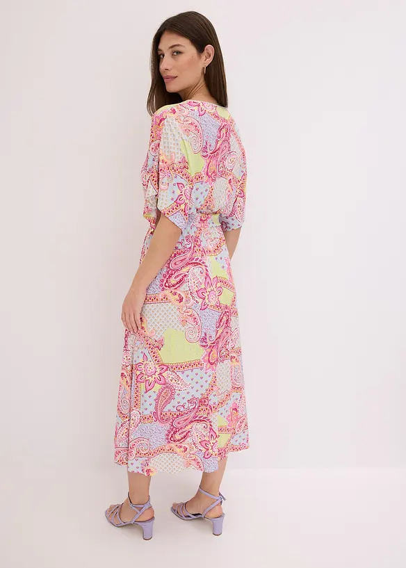 Robe à dentelle en jersey viscose extensible, bonprix