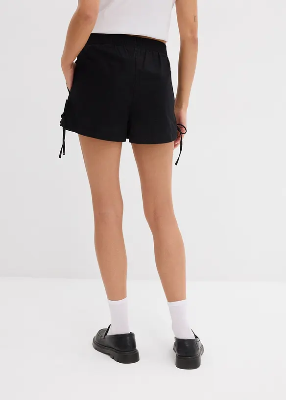 Short &agrave; taille &eacute;lastiqu&eacute;e en coton extensible, bonprix