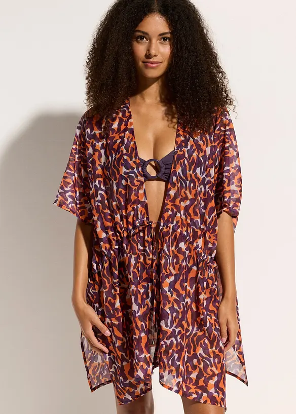 Kimono de plage avec détail à nouer, bonprix
