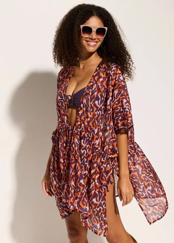 Kimono de plage avec détail à nouer, bonprix