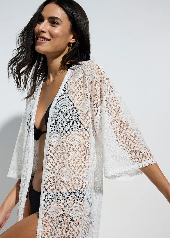Kimono de plage transparent, bonprix